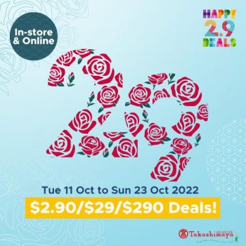 11-23-Oct-2022-Takashimaya-29th-Anniversary-2.9029290-Deals-Promotion-350x350 11-23 Oct 2022: Takashimaya 29th Anniversary $2.90/$29/$290 Deals Promotion