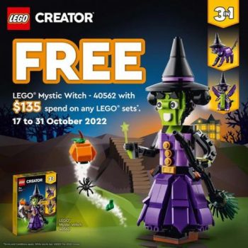 17-31-Oct-2022-LEGO-Halloween-FREE-LEGO-Mystic-Witch-Promotion-350x350 17-31 Oct 2022: LEGO Halloween FREE LEGO Mystic Witch Promotion