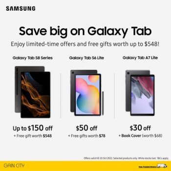 18-20-Oct-2022-Gain-City-Galaxy-Tab-150-off-Promotion-350x350 18-20 Oct 2022: Gain City  Galaxy Tab $150 off Promotion