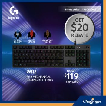 18-31-Oct-2022-Challenger-Logitech-gaming-keyboard-or-mouse-Promotion4-350x350 18-31 Oct 2022: Challenger Logitech gaming keyboard or mouse Promotion