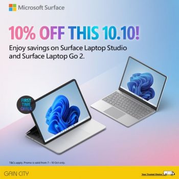 7-10-Oct-2022-Gain-City-10-off-Microsoft-Surface-Laptops-Promotion-350x350 7-10 Oct 2022: Gain City 10% off  Microsoft Surface Laptops Promotion