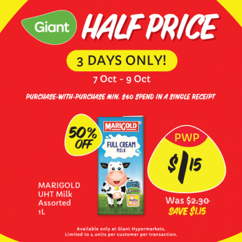 7-9-Oct-2022-Giant-Marigold-Uht-Milk-Now-At-Half-Price-50-Off-Promotion-350x350 7-9 Oct 2022: Giant Marigold Uht Milk Now At Half Price 50% Off Promotion