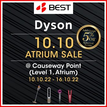 BEST-Denki-Dyson-10.10-Atrium-Sale-at-Causeway-Point-350x350 10-16 Oct 2022: BEST Denki Dyson 10.10 Atrium Sale at Causeway Point