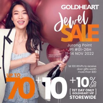 Goldheart-Jewelry-Jurong-Point-11.11-Jewel-Sale-Up-To-70-OFF-10-OFF-350x350 11-14 Nov 2022: Goldheart Jewelry Jurong Point 11.11 Jewel Sale Up To 70% OFF + 10% OFF