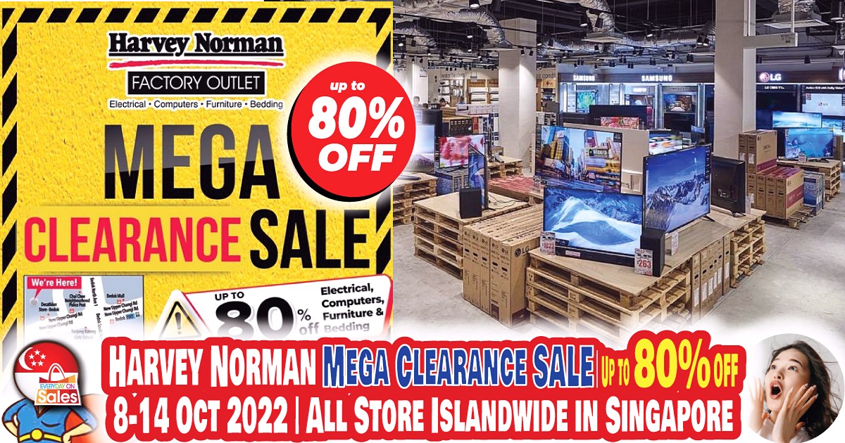 Harvey-Norman-Mega-Clearance-Sale-2022-Singapore-Warehouse-Sale-Factory-Outlet-Discounts 8-14 Oct 2022: Harvey Norman Mega Clearance Sale Islandwide in Singapore