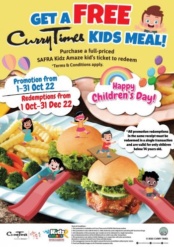 Kidz-Amaze-Childrens-Day-FREE-Curry-Times-Kids-Meal-Promotion-350x495 1-31 Oct 2022: Kidz Amaze Children's Day FREE Curry Times Kids Meal Promotion