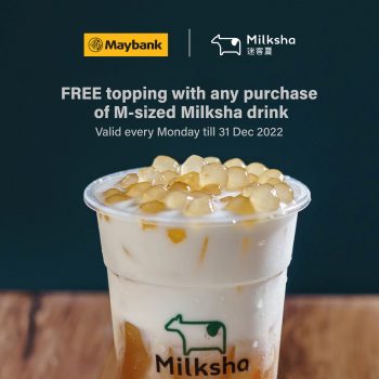Milksha-Milk-Tea-Monday-Promotion-with-Maybank-350x350 30 May-31 Dec 2022: Milksha Milk Tea Monday Promotion with Maybank