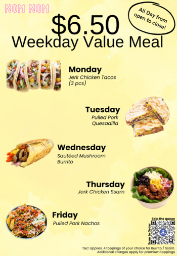 Nom-Nom-Weekday-Value-Meal-at-Northshore-Plaza-350x506 13 Oct 2022 Onward: Nom Nom Weekday Value Meal Promotion at Northshore Plaza