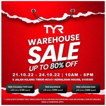 TYR-Year-End-Warehouse-Sale-Clearance-at-Kewalram-House-Singapore-350x350 21-24 Oct 2022: TYR Year End Warehouse Sale Clearance at Kewalram House Singapore