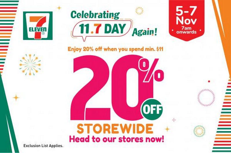 5-7 Nov 2022: 7-Eleven 11.7 Day Promotion - SG.EverydayOnSales.com