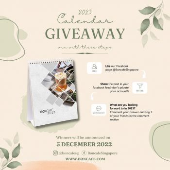 Boncafe-2023-Calendar-Giveaway-350x350 Now till 4 Dec 2022: Boncafé 2023 Calendar Giveaway