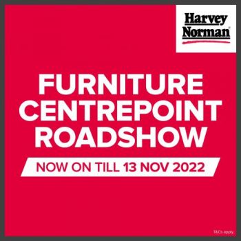 Harvey-Norman-Centrepoint-Furniture-Roadshow-Sale-350x350 Now till 13 Nov 2022: Harvey Norman Centrepoint Furniture Roadshow Sale