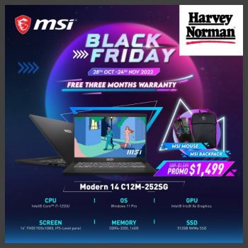 Harvey-Norman-MSI-Early-Black-Friday-Sale-350x350 Now till 24 Nov 2022: Harvey Norman MSI Early Black Friday Sale