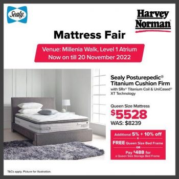 Harvey-Norman-Sealy-Mattress-Fair-Sale-at-Millenia-Walk-350x350 Now till 20 Nov 2022: Harvey Norman Sealy Mattress Fair Sale at Millenia Walk