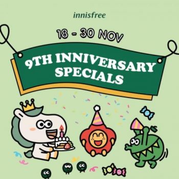 Innisfree-9th-Inniversary-Promotion-350x349 18-30 Nov 2022: Innisfree 9th Inniversary Promotion