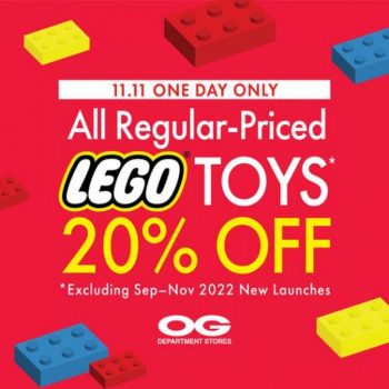 LEGO-Toys-11.11-Sale-at-OG-350x350 11 Nov 2022: LEGO Toys 11.11 Sale at OG