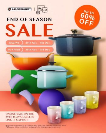 Le-Creuset-End-Of-Season-Sale-2022-Singapore-Warehouse-Clearance-Kitchenware-Tableware-Cookware-350x438 29 Nov-3 Dec 2022: Le Creuset End of Season Sale up to 60% OFF in Singapore