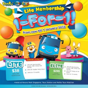 Pororo-Park-Lite-Membership-1-for-1-Deal-350x350 Now till 1 Jan 2023: Pororo Park Lite Membership 1 for 1 Deal