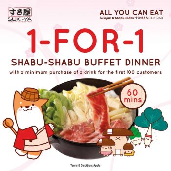 SUKI-YA-1-for-1-Dinner-Buffet-Promotion-350x350 Now till 24 Nov 2022: SUKI-YA 1 for 1 Dinner Buffet Promotion