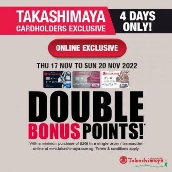 Takashimaya-Double-Bonus-Points-Promotion-350x350 17-20 Nov 2022: Takashimaya Double Bonus Points Promotion