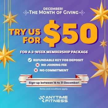 Anytime-Fitness-Membership-Package-Deal-350x350 16-31 Dec 2022: Anytime Fitness Membership Package Deal
