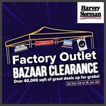 Harvey-Norman-Factory-Outlet-Bazaar-Clearance-Sale-350x350 22 Dec 2022-15 Jan 2023: Harvey Norman Factory Outlet Bazaar Clearance Sale