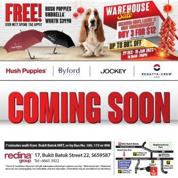 Hush-Puppies-Warehouse-Sale-350x350 29 Dec 2022-15 Jan 2023: Hush Puppies Warehouse Sale For CNY Clearance up to 80% OFF