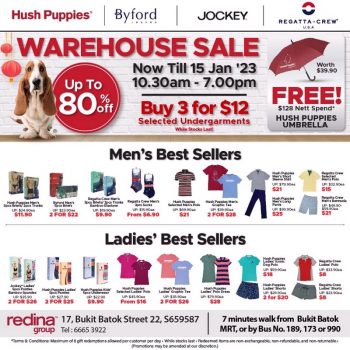 Hush-Puppies-Warehouse-Sale-CNY-Clearance-2023-Singapore-Fashion-Apparel-Discounts-Shopping-Promotion-Factory-Outlet-Offers-350x350 29 Dec 2022-15 Jan 2023: Hush Puppies Warehouse Sale For CNY Clearance up to 80% OFF