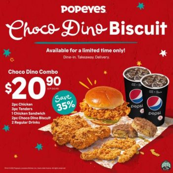 Popeyes-Choco-Dino-Biscuit-Promo-1-350x350 21 Dec 2022 Onward: Popeyes Choco Dino Biscuit Promo