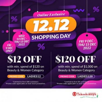 Takashimaya-12.12-Sale-350x350 9-15 Dec 2022: Takashimaya 12.12 Sale