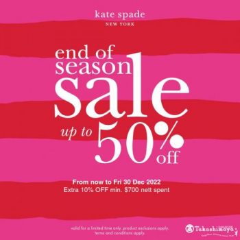Takashimaya-Kate-Spade-End-Of-Season-Sale-350x350 Now till 30 Dec 2022: Takashimaya Kate Spade End Of Season Sale