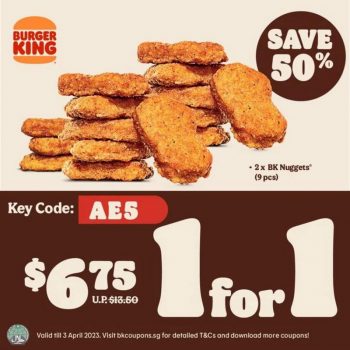 Burger-King-Singapore-Coupon-Promotion-1-350x350 Now till 3 Apr 2023: Burger King Singapore Coupon Promotion! 1-for-1 & 50% OFF!