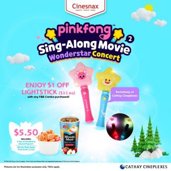 Cathay-Cineplexes-Pinkfong-Sing-Along-Movie-Wonderstar-Concert-350x350 30 Jan 2023 Onward: Cathay Cineplexes Pinkfong Sing Along Movie Wonderstar Concert