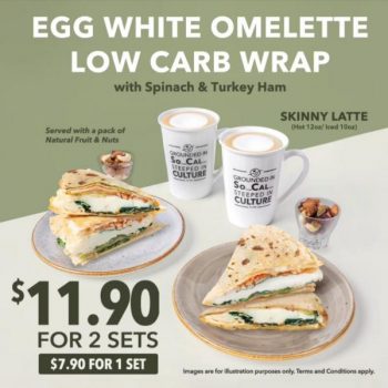 Coffee-Bean-Egg-White-Omelette-Low-Crab-Wrap-with-Spinach-Turkey-Ham-Promotion-350x350 4 Jan 2023 Onward: Coffee Bean Egg White Omelette Low Crab Wrap with Spinach & Turkey Ham Promotion