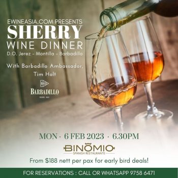 Ewineasia-Sherry-Wine-Dinner-at-Binomio-350x350 6 Feb 2023: Ewineasia Sherry Wine Dinner at Binomio Promotion
