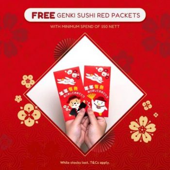 Genki-Sushi-Free-CNY-Red-Packets-Promotion-350x350 3 Jan 2023 Onward: Genki Sushi Free CNY Red Packets Promotion