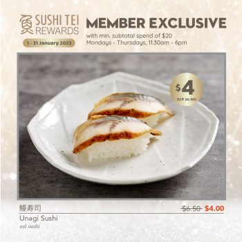 Sushi-Tei-Member-Exclusive-Deal-350x350 1-31 Jan 2023: Sushi Tei Member Exclusive Deal