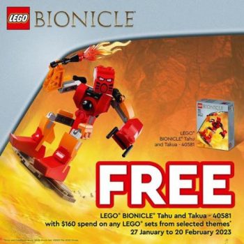 The-Brick-Shop-FREE-LEGO-BIONICLE-Tahu-and-Takua-Promotion-350x350 27 Jan-20 Feb 2023: The Brick Shop FREE LEGO BIONICLE Tahu and Takua Promotion