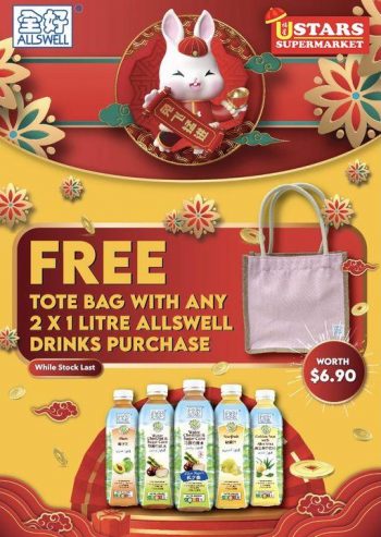 U-Stars-Supermarket-ALLSWELL-CNY-Free-Tote-Bag-Promotion-350x493 Now till 21 Jan 2023: U Stars Supermarket ALLSWELL CNY Free Tote Bag Promotion