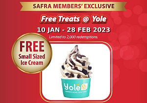 Yole-Free-Treats-with-Safra 10 Jan-28 Feb 2023: Yolé Free Treats with Safra