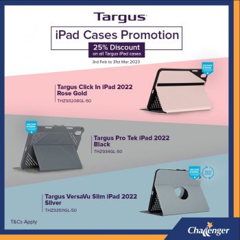 Challenger-Targus-iPad-Cases-Promo-350x350 3 Feb-31 Mar 2023: Challenger Targus iPad Cases Promo