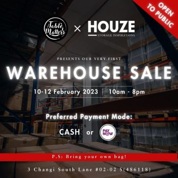 HOUZE-Warehouse-Sale-350x350 10-12 Feb 2023: HOUZE Warehouse Sale! Up to 50% OFF at Changi South Lane