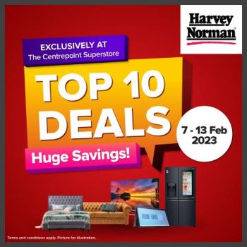Harvey-Norman-Top-10-Deals-Promotion-at-The-Centrepoint-Superstore-350x350 7-14 Feb 2023: Harvey Norman Top 10 Deals Promotion at The Centrepoint Superstore