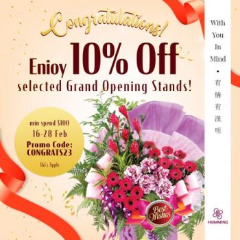 Humming-Flowers-Gifts-Selected-Grand-Opening-Promo-350x350 16-28 Feb 2023: Humming Flowers & Gifts Selected Grand Opening Promo