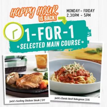 Jacks-Place-Happy-Hour-1-For-1-Promotion-350x350 15 Feb 2023 Onward: Jack's Place Happy Hour 1-For-1 Promotion