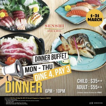 Senshi-Sushi-Grill-Lunch-and-Dinner-buffet-Promotion-1-350x350 1-31 Mar 2023: Senshi Sushi & Grill Lunch and Dinner buffet Promotion