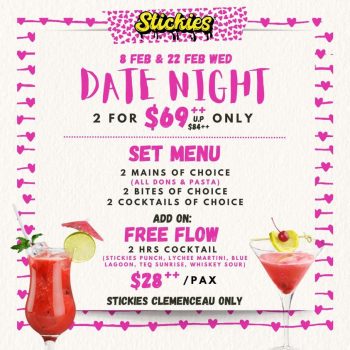Stickies-Bar-Date-Night-Special-350x350 8-22 Feb 2023: Stickies Bar Date Night Special