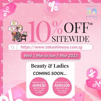 Takashimaya-1st-Online-Anniversary-Deal-350x350 1-5 Mar 2023: Takashimaya 1st Online Anniversary Deal