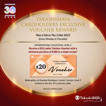 Takashimaya-Cardholders-Exclusive-Voucher-Reward-2-350x350 6 Feb-2 Mar 2023: Takashimaya Cardholders Exclusive Voucher Reward