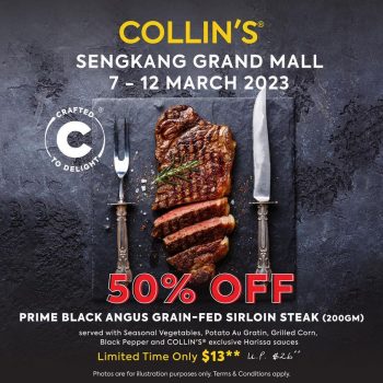 Collins-Grille-50-off-at-Sengkang-Grand-Mall-350x350 7-12 Mar 2023: Collin's Grille 50% off at Sengkang Grand Mall